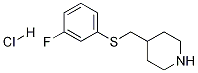 4-(3-氟-苯硫基甲基)-哌啶盐酸盐 结构式