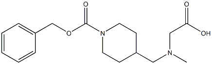 4-[(CarboxyMethyl-Methyl-aMino)-Methyl]-piperidine-1-carboxylic acid benzyl ester Structure