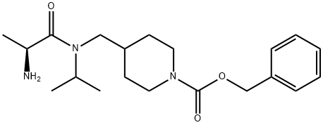 4-{[((S)-2-AMino-propionyl)-isopropyl-aMino]-Methyl}-piperidine-1-carboxylic acid benzyl ester 结构式