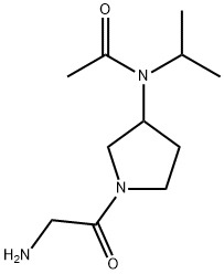 N-[1-(2-AMino-acetyl)-pyrrolidin-3-yl]-N-isopropyl-acetaMide 结构式