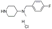 (4-Fluoro-benzyl)-methyl-piperidin-4-yl-amine hydrochloride Structure