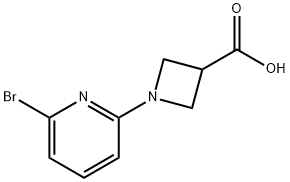 1-(6-溴-吡啶-2-基)-氮杂环丁烷-3-羧酸 结构式