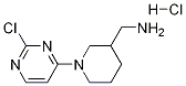 [1-(2-Chloro-pyrimidin-4-yl)-piperidin-3-yl]-methyl-amine hydrochloride 化学構造式