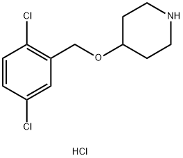4-(2,5-二氯-苄氧基)-哌啶盐酸盐 结构式