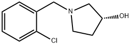 (R)-1-(2-Chloro-benzyl)-pyrrolidin-3-ol 化学構造式