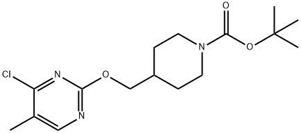 4-(4-氯-5-甲基-嘧啶-2-基氧基甲基)-哌啶-1-羧酸叔丁基酯 结构式
