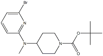 4-[(6-溴-吡啶-2-基)-甲基-氨基]-哌啶-1-羧酸叔丁基酯 结构式