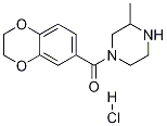 (2,3-二氢-苯并[1,4]二氧杂环己烯-6-基)-(3-甲基-哌嗪-1-基)-甲酮盐酸盐 结构式