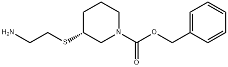 (R)-3-(2-AMino-ethylsulfanyl)-piperidine-1-carboxylic acid benzyl ester Structure