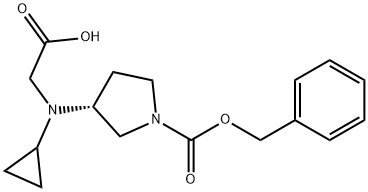 (R)-3-(CarboxyMethyl-cyclopropyl-aMino)-pyrrolidine-1-carboxylic acid benzyl ester Struktur