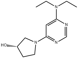 (S)-1-(6-二乙氨基-嘧啶-4-基)-吡咯烷-3-醇, 1354006-66-8, 结构式