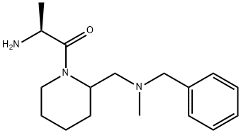 (S)-2-AMino-1-{2-[(benzyl-Methyl-aMino)-Methyl]-piperidin-1-yl}-propan-1-one Struktur