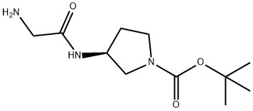 (S)-3-(2-AMino-acetylaMino)-pyrrolidine-1-carboxylic acid tert-butyl ester Structure