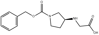 (S)-3-(CarboxyMethyl-aMino)-pyrrolidine-1-carboxylic acid benzyl ester Struktur