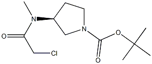 (S)-3-[(2-Chloro-acetyl)-Methyl-aMino]-pyrrolidine-1-carboxylic acid tert-butyl ester Struktur