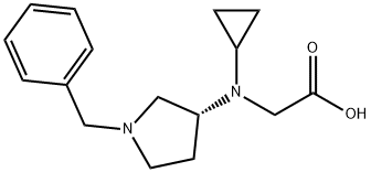[((R)-1-Benzyl-pyrrolidin-3-yl)-cyclopropyl-aMino]-acetic acid 结构式