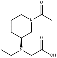 [((S)-1-Acetyl-piperidin-3-yl)-ethyl-aMino]-acetic acid 化学構造式