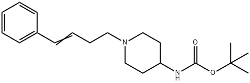 [1-((E)-4-苯基-丁-3-烯基)-哌啶-4-基]-氨基甲酸叔丁基酯 结构式