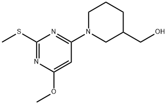 [1-(6-Methoxy-2-Methylsulfanyl-pyriMidin-4-yl)-piperidin-3-yl]-Methanol Struktur