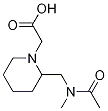 {2-[(Acetyl-Methyl-aMino)-Methyl]-piperidin-1-yl}-acetic acid 结构式