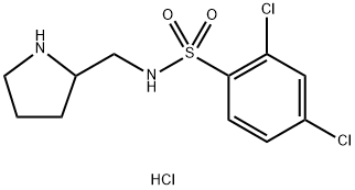 2,4-二氯-N-吡咯烷-2-基甲基-苯磺酰胺盐酸盐, 1353958-35-6, 结构式