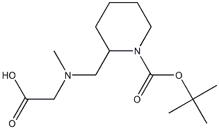2-[(CarboxyMethyl-Methyl-aMino)-Methyl]-piperidine-1-carboxylic acid tert-butyl ester Structure