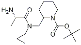 2-{[((S)-2-AMino-propionyl)-cyclopropyl-aMino]-Methyl}-piperidine-1-carboxylic acid tert-butyl ester Struktur