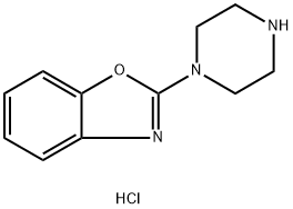 2-ピペラジン-1-イルベンゾオキサゾール塩酸塩 化学構造式