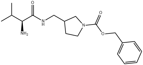 3-[((S)-2-AMino-3-Methyl-butyrylaMino)-Methyl]-pyrrolidine-1-carboxylic acid benzyl ester Structure