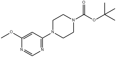 4-(6-甲氧基-嘧啶-4-基)-哌嗪-1-羧酸叔丁酯, 1353954-40-1, 结构式