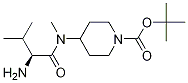 4-[((S)-2-AMino-3-Methyl-butyryl)-Methyl-aMino]-piperidine-1-carboxylic acid tert-butyl ester Struktur