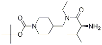 4-{[((S)-2-AMino-3-Methyl-butyryl)-ethyl-aMino]-Methyl}-piperidine-1-carboxylic acid tert-butyl ester Structure
