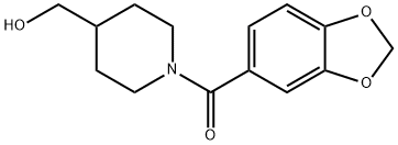 苯并[1,3]二氧杂环戊烯-5-基-(4-羟甲基哌啶-1-基)-甲酮 结构式
