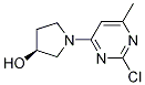 (S)-1-(2-Chloro-6-methyl-pyrimidin-4-yl)-pyrrolidin-3-ol Struktur