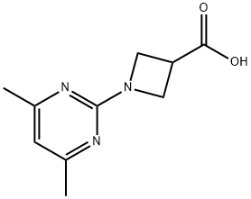 1-(4,6-二甲基-嘧啶-2-基)-氮杂环丁烷-3-羧酸, 1289388-14-2, 结构式