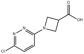 1-(6-Chloro-pyridazin-3-yl)-azetidine-3-carboxylic acid 化学構造式