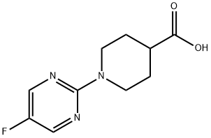 1-(5-Fluoro-pyrimidin-2-yl)-piperidine-4-carboxylic acid Struktur