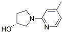 (R)-1-(4-Methyl-pyridin-2-yl)-pyrrolidin-3-ol Struktur