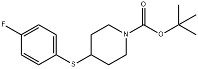 4-(4-Fluoro-phenylsulfanyl)-piperidine-1-carboxylic acid tert-butyl ester Struktur