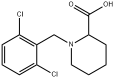 1-(2,6-二氯-苄基)-哌啶-2-羧酸, 1040350-76-2, 结构式