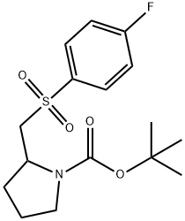2-(4-氟-苯磺酰基甲基)-吡咯烷-1-羧酸叔丁基酯, 1353973-85-9, 结构式