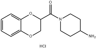 (4-氨基-哌啶-1-基)-(2,3-二氢-苯并[1,4]二氧杂环己-2-基)-甲酮盐酸盐 结构式