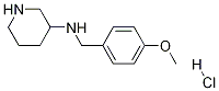 (4-Methoxy-benzyl)-piperidin-3-yl-aMine hydrochloride Struktur