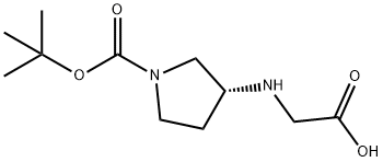 (R)-3-(CarboxyMethyl-aMino)-pyrrolidine-1-carboxylic acid tert-butyl ester Struktur