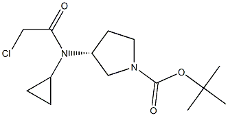 (R)-3-[(2-Chloro-acetyl)-cyclopropyl-aMino]-pyrrolidine-1-carboxylic acid tert-butyl ester Struktur