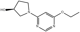 (S)-1-(6-乙氧基-嘧啶-4-基)-吡咯烷-3-醇, 1354011-84-9, 结构式