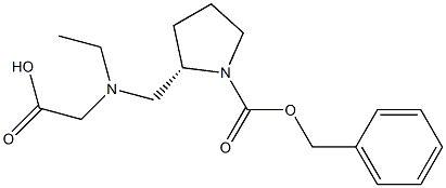 (S)-2-[(CarboxyMethyl-ethyl-aMino)-Methyl]-pyrrolidine-1-carboxylic acid benzyl ester Struktur