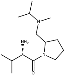 (S)-2-AMino-1-{2-[(isopropyl-Methyl-aMino)-Methyl]-pyrrolidin-1-yl}-3-Methyl-butan-1-one Struktur