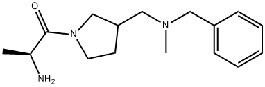 (S)-2-AMino-1-{3-[(benzyl-Methyl-aMino)-Methyl]-pyrrolidin-1-yl}-propan-1-one Struktur