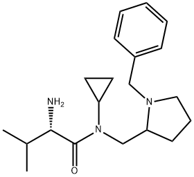 (S)-2-AMino-N-(1-benzyl-pyrrolidin-2-ylMethyl)-N-cyclopropyl-3-Methyl-butyraMide 化学構造式